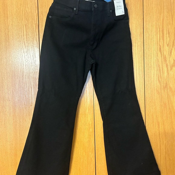 Abercrombie & Fitch Black High Rise Flare Jeans - Picture 6 of 7